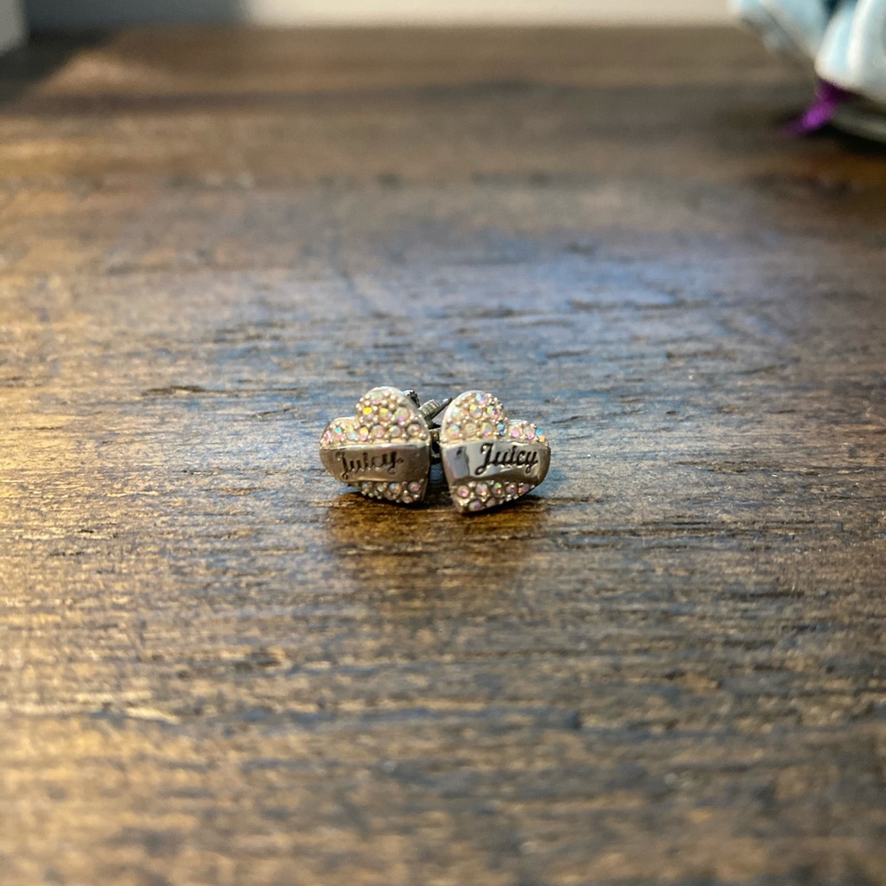 Juicy Couture silver studded earrings- like new